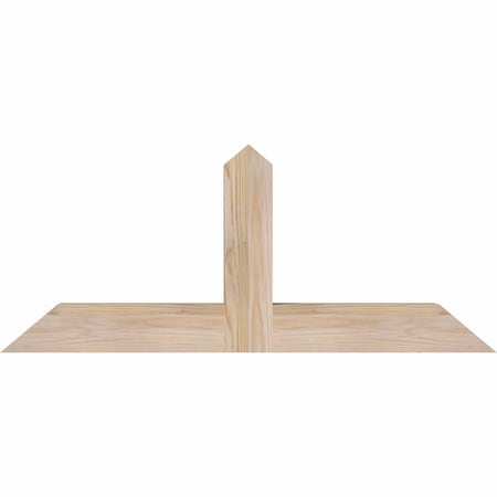 Ekena Millwork Portland Smooth Timber Gable Bracket, Douglas Fir, 36"W x 15"H x 3 1/2"D x 3 1/2"F, 10/12 Pitch GBW036X15X0404POR00SDF